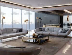 高楼房子高档客厅Blender工程源文件