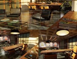 高级感办公室Blender工程源文件