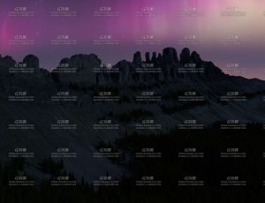 极光山脉场景Blender工程源文件
