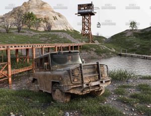 汽车自然场景Blender工程源文件