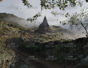 巫女山谷房屋场景Blender工程源文件