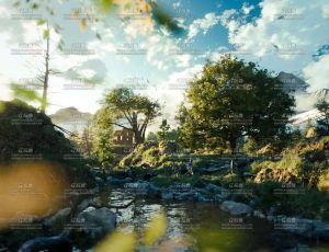 唯美户外河流自然场景Blender工程源文件