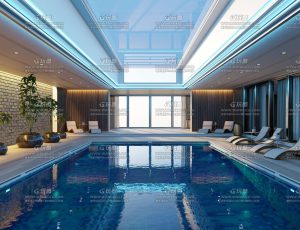 宽敞舒适游泳池场景Blender工程源文件