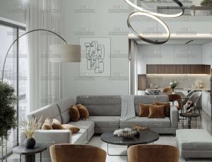 欧美时尚简约客厅场景Blender工程源文件