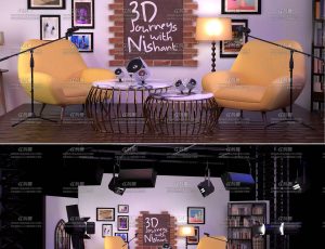 电视节目访谈直播间Blender工程源文件