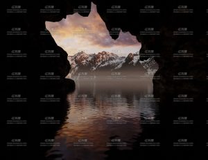 夕阳水洞场景Blender工程源文件