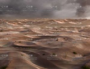 阴天沙漠场景Blender工程源文件