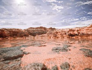 荒漠河流场景Blender工程源文件