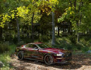 树林中的车Blender工程源文件