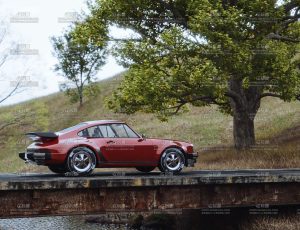 小溪河流树与车场景Blender工程源文件