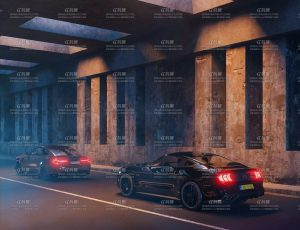 地下停车位场景Blender工程源文件