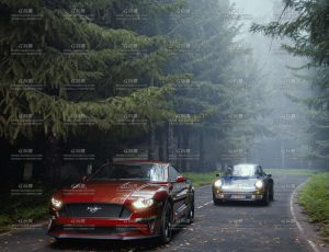 树林中道路汽车Blender工程源文件