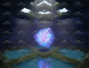 魔幻方形宝石场景Blender工程源文件