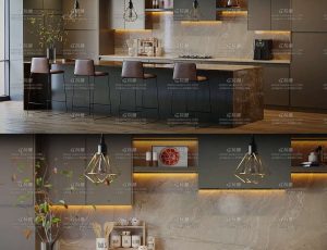 厨房膳厅场景Blender工程源文件