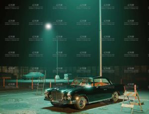 夜晚停车场场景Blender工程源文件