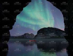 山川河流极光场景Blender工程源文件