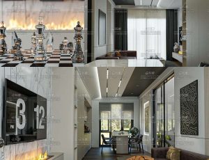 敞亮的时尚客厅小场景Blender工程源文件