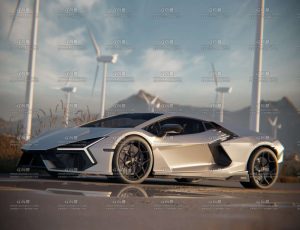 兰博基尼户外场景Blender工程源文件