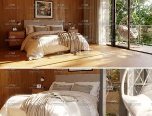 清晨阳光明媚卧室Blender工程源文件