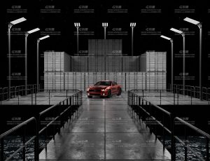 时尚夜晚汽车展示场景Blender工程源文件