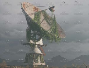 废弃雷达中心Blender工程源文件