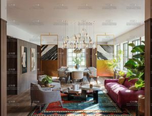 居家客厅环境Blender工程源文件