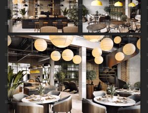 欧式膳堂Blender工程源文件