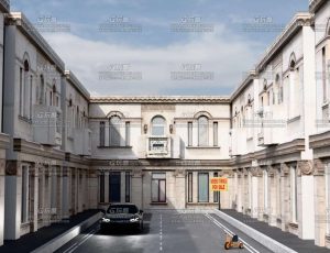 欧式停车区Blender工程源文件