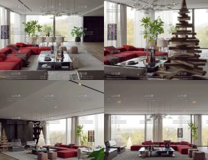 大平层客厅环境Blender工程源文件