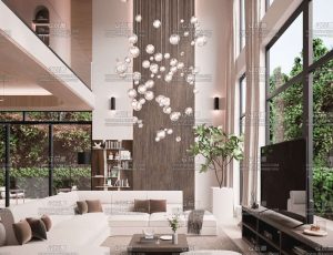 富豪大平层客厅环境Blender工程源文件