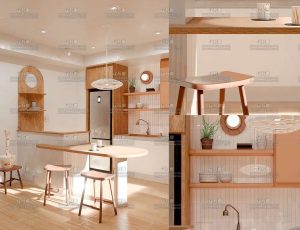 日式装修客厅环境Blender工程源文件