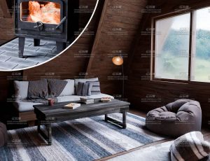 欧式木屋客厅环境