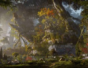 原始唯美灌木丛林