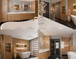 宽敞温馨浴室环境