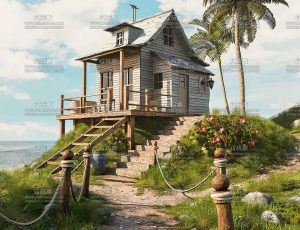 小海岛动画自然场景