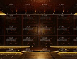 科幻黄光氛围舞台空间