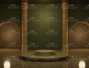 中东风格博物馆展台小场景