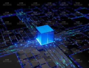 科技方块矩阵动画场景