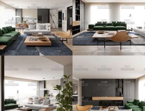 高级平层客厅环境