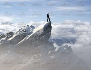 登顶高海拔雪山场景