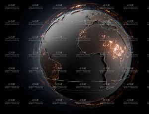 科技黑色地球场景