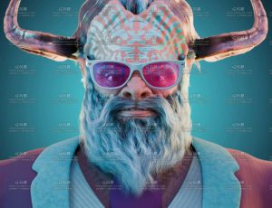 牛魔王风格化写实雕像