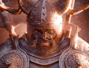 牛战士写实雕像