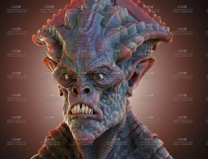 外星怪物写实雕像