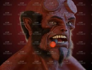 地狱男爵写实雕像