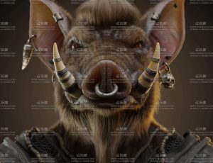 野猪将军写实雕像