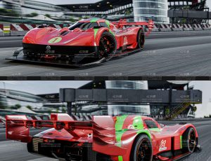 高级红色赛车跑车