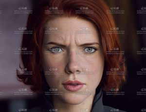 写实肖像黑寡妇斯嘉丽制作课程