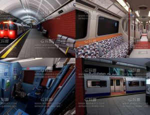 高级地铁站地铁场景