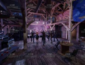 木屋狂欢音乐派对场景